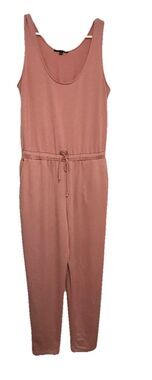 Ambiance Mauve Pink Sleeveless Drawstring Jumpsuit Size Small Casual